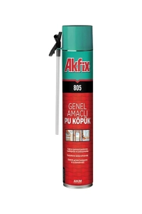 Akfix 805 Genel Amaçlı Pu Köpük Pipetli Montaj Köpüğü 750ml 850gr